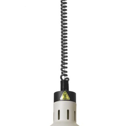 Adjustable Rise and Fall Cylindrical Heat Lamp, White | HENDI | 230V/250W
