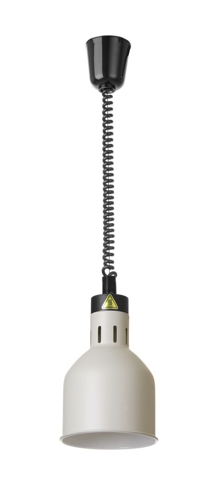 Adjustable Rise and Fall Cylindrical Heat Lamp, White | HENDI | 230V/250W