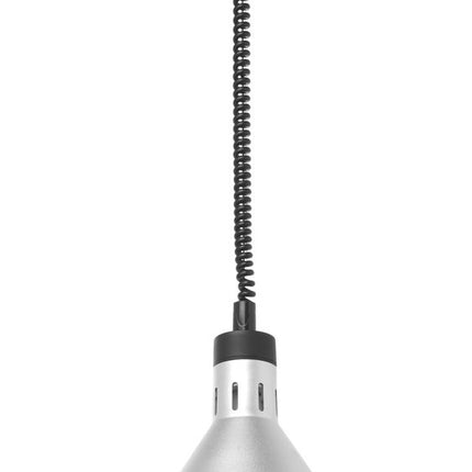 Adjustable Rise and Fall Heat Lamp Conical | HENDI | Silver | 230V/250W | Ø275x250mm