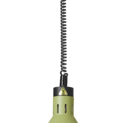 Adjustable Rise and Fall Heat Lamp Conical | HENDI | Green | 230V/250W | Ø275x250mm