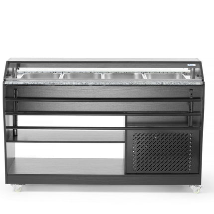 Salad Buffet with Lighting and Storage Shelves | Arktic | GN 1/1