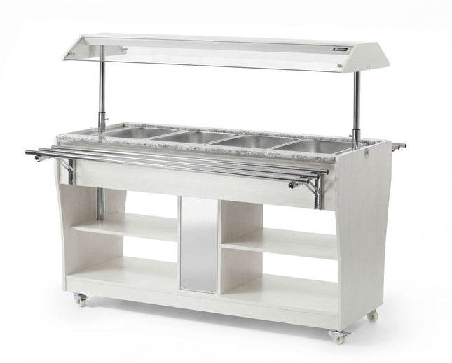 Heated buffet, HENDI, GN 1/1, White, 1490x765x(H)1370mm