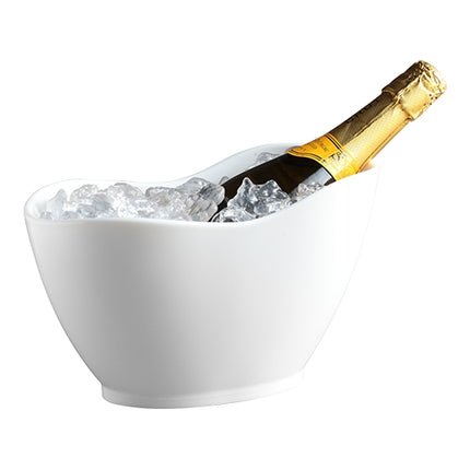 White Wave Design Wine Bucket | EMGA | Polypropylene | Dishwasher Safe | 27 x 14 x H16.5 cm 1
