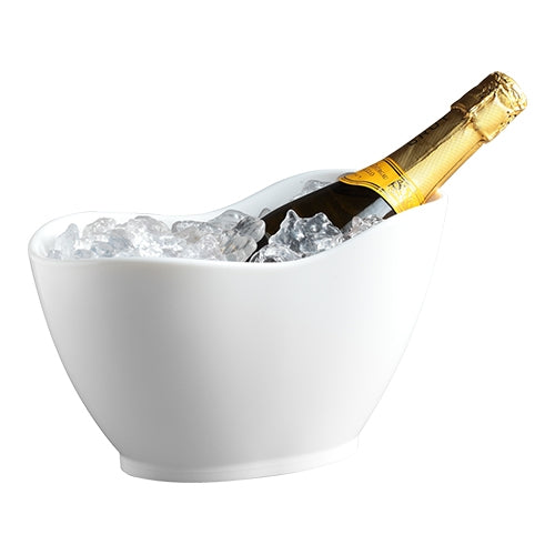 White Wave Design Wine Bucket | EMGA | Polypropylene | Dishwasher Safe | 27 x 14 x H16.5 cm 1