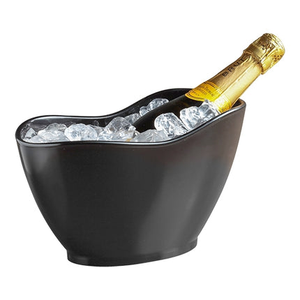 Black Wave Design Wine Bucket | EMGA | Polypropylene | Dishwasher Safe | 27 x 14 x H16.5 cm 1