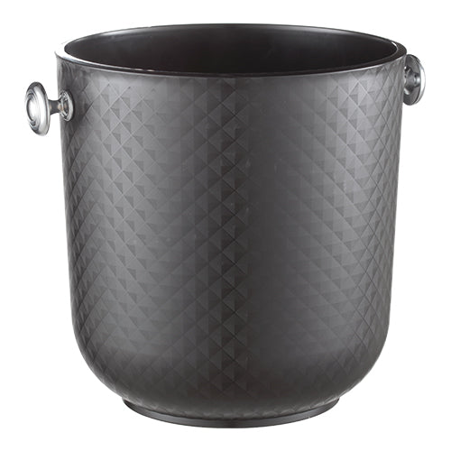 Black Diamond Texture Wine Bucket | EMGA | Aluminum Handles | 4.5 L | Ø20 x H21 cm 1