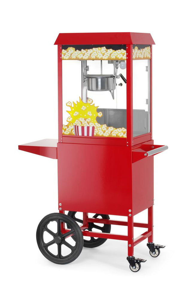 Popcorn machine with cart, HENDI, Red, 230V/1155W, 940x510x(H)1553mm