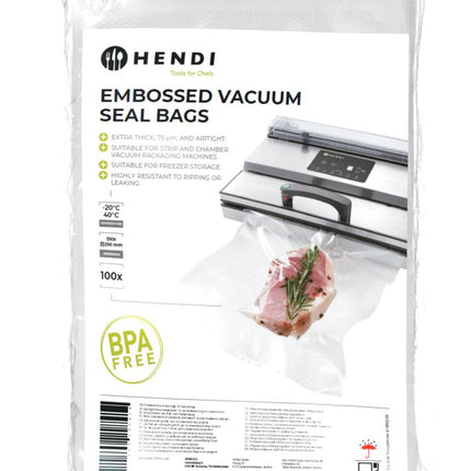 Embossed Vacuum Seal Bags 150x250mm | HENDI | 100 pcs.