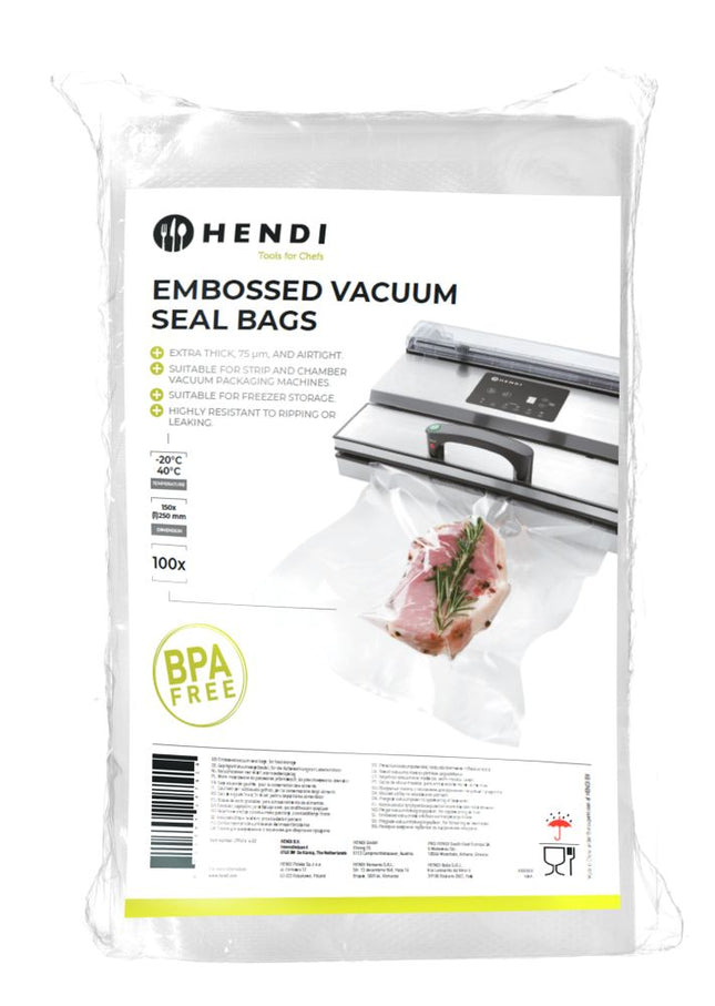 Embossed Vacuum Seal Bags 150x250mm | HENDI | 100 pcs.