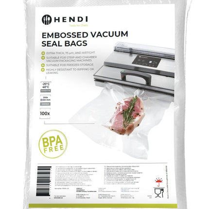 Embossed Vacuum Seal Bags 200x300mm | HENDI | 100 pcs.
