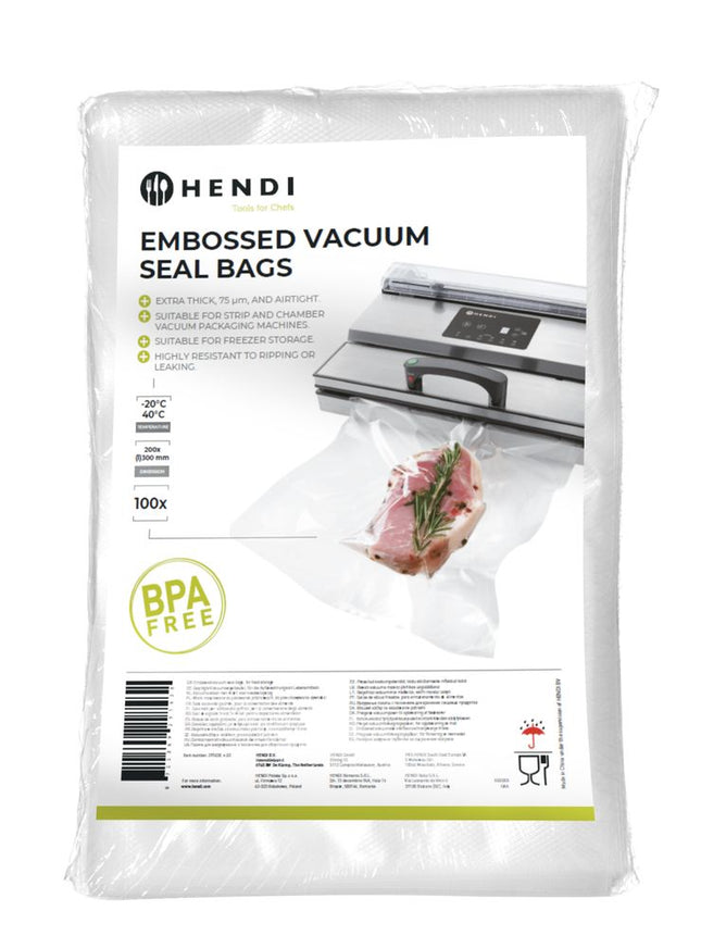 Embossed Vacuum Seal Bags 200x300mm | HENDI | 100 pcs.