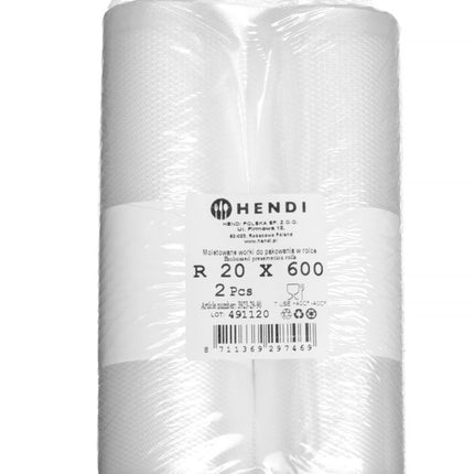 Embossed Vacuum Bag Roll for Food Storage | HENDI | 2 Rolls | 6000x200mm