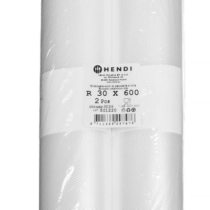 Embossed Vacuum Bag Roll for Food Storage | HENDI | 2 Rolls | 6000x300mm
