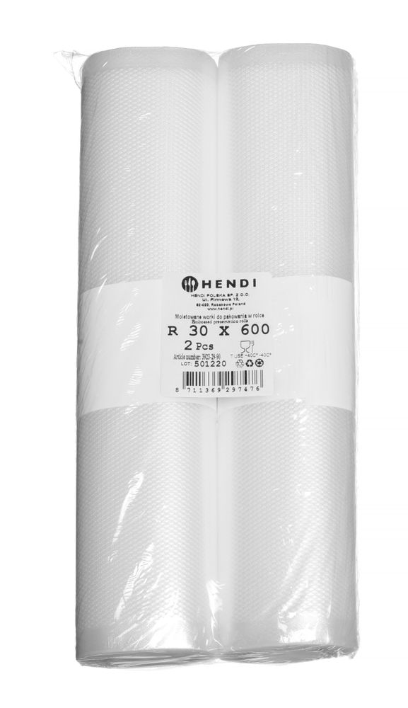 Embossed Vacuum Bag Roll for Food Storage | HENDI | 2 Rolls | 6000x300mm