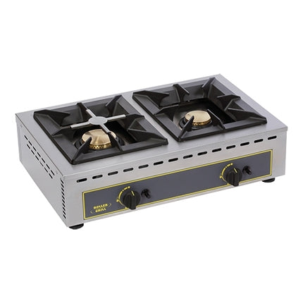 Roller Grill 2-Zone Gas Cooker | Stainless Steel | Cast Iron Grids | 12000 W | 69 x 51 x 19.5 cm 1