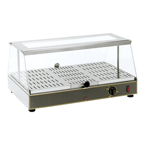Heated Food Display Showcase | Roller Grill | Stainless Steel, 650 W, 20-90°C | 59 x 35 x H28.5 cm 1