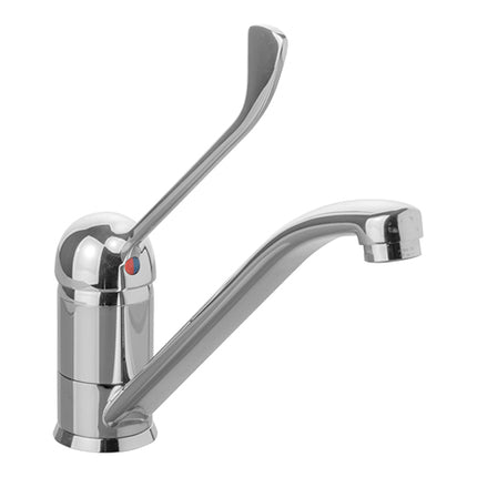 Stainless Steel Mixing Tap with Swivel Arm | Multinox | Worktop Mounted | H24 x L24 cm | 3/8 Water Connection 1