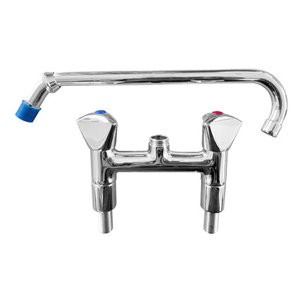 Stainless Steel Mixing Tap with Swivel Arm | Multinox | Two-Hole Worktop Mount | 1/2 Water Connection 1