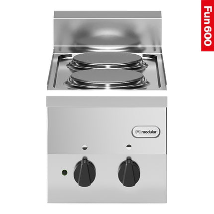 2-Zone Countertop Electric Cooker | Modular Fun 600 | Ø22 cm EGO Hobs | 3,000 W | 30 x 60 x H41 cm 1