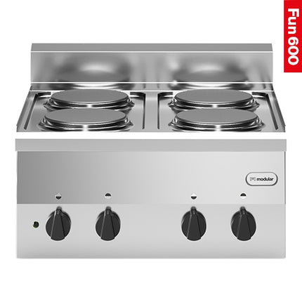4-Zone Countertop Electric Cooker | Modular Fun 600 | Ø22 cm EGO Hobs | 8,000 W | 60 x 60 x H41 cm 1
