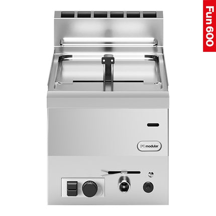 Modular Fun 600 Countertop Gas Fryer | Natural Gas | Cold Zone and Drain Valve | 8 L 1