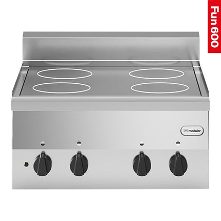 Electric Ceramic Cooker with 4 Ø20 cm Zones | Modular Fun 600 | Countertop | 8600 W | 60 x 60 x H41 cm 1
