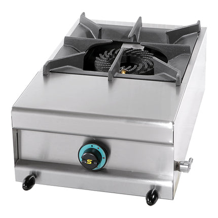 Stainless Steel Countertop Open Burner Cooker, 1 Zone | Mach | Propane Gas, 10,000 W | 39 x 60 x H25 cm 1