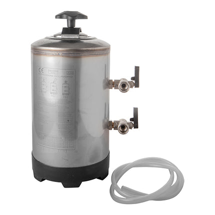 Stainless Steel Manual Water Softener 8 L | EMGA | 3/4 Water Connection | Ø24 x H42 cm 1