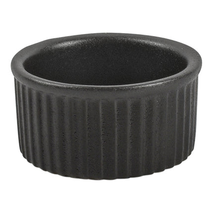 Black Ceramic Round Ramekin | EMGA | Ø7 x H3 cm | 0.080 L 1