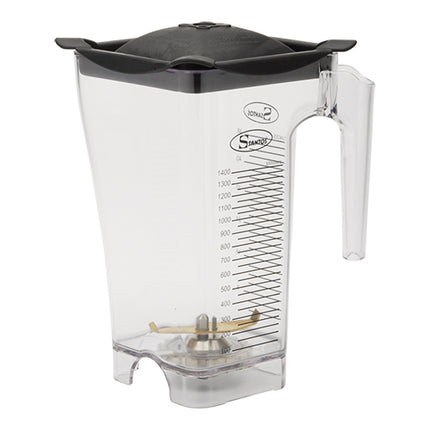 Santos Polycarbonate Mixing Beaker | Transparent BPA-Free | With Pouring Spout | 1.4 L 1