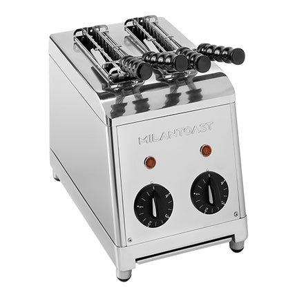 MilanToast Sandwich Toaster | 2 Slots and 2 Tongs | Stainless Steel | 1,370 W | 18 x 30 x H30 cm 1