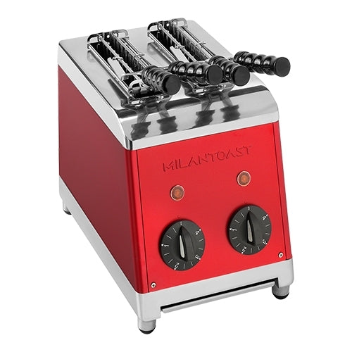 MilanToast Sandwich Toaster with 2 Tongs | Red Stainless Steel | 1,370 W | 18 x 30 x H30 cm 1