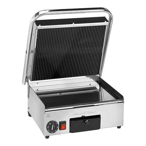 Contact Grill with Smooth Bottom and Ribbed Top Plate | MilanToast | Ceramic Glass | 1990 W | 36 x 28 cm 1