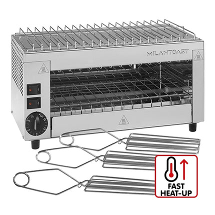 1-Level Toaster Grill with Timer and Drip Tray | MilanToast | Stainless Steel | 1850 W | 43 x 23 x H23 cm 1