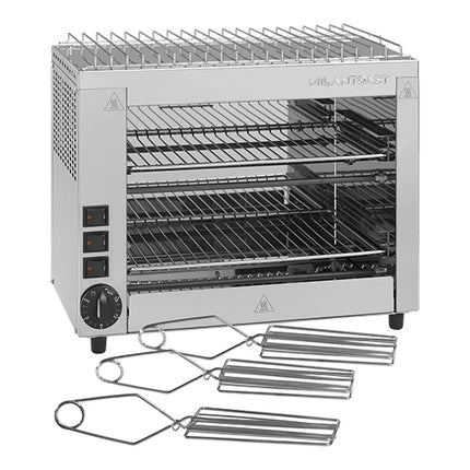 MilanToast 2-Level Toaster Grill with Timer and Drip Tray | Stainless Steel | 2700 W | 43 x 23 x H35 cm 1