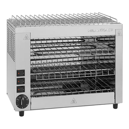 MilanToast 3-Level Toaster Grill with Timer and Drip Tray | Stainless Steel | 2700 W | 43 x 23 x H35 cm 1