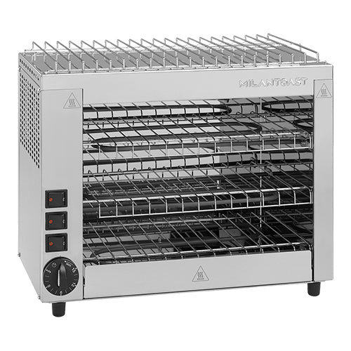 MilanToast 3-Level Toaster Grill with Timer and Drip Tray | Stainless Steel | 2700 W | 43 x 23 x H35 cm 1