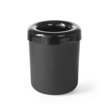 Tabletop Litter Bin or Cutlery Holder | HENDI | Black Melamine | Ø130x160mm