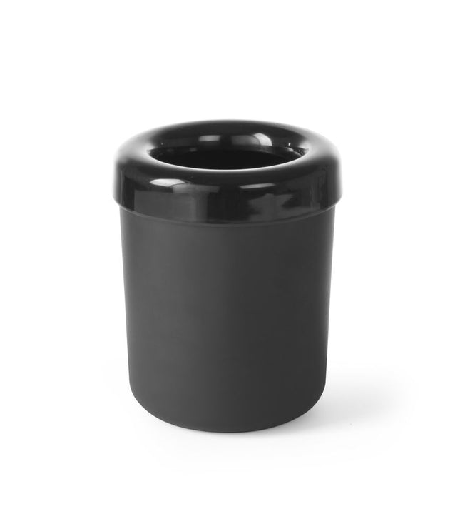Tabletop Litter Bin or Cutlery Holder | HENDI | Black Melamine | Ø130x160mm