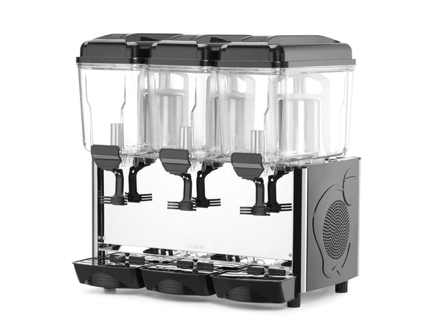 Juice dispenser, Arktic, 3 containers, Black, 230V/450W, 445x630x(H)655mm