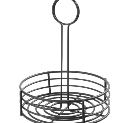 Round Condiment Rack Black Powder Coated | HENDI | 165x215mm