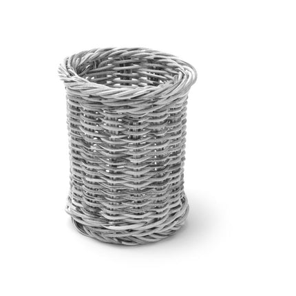 Round Cutlery Basket, Light Grey | HENDI | Ø100x120mm