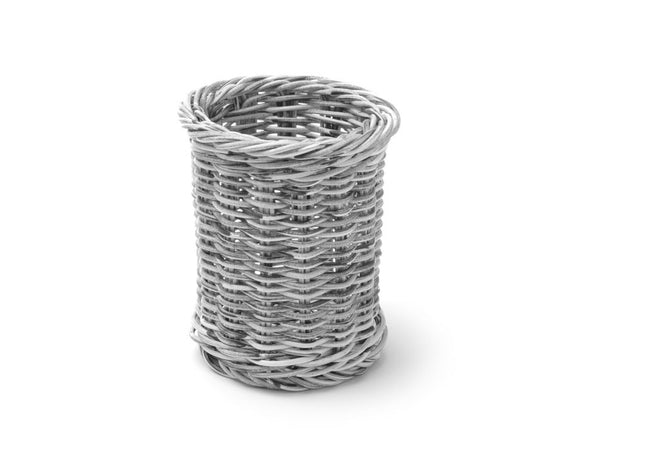 Round Cutlery Basket, Light Grey | HENDI | Ø100x120mm