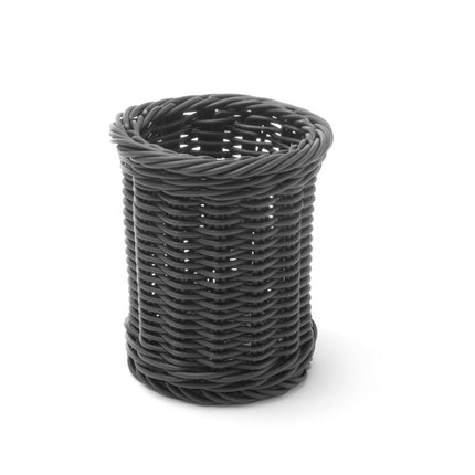 Round Cutlery Basket, Black | HENDI | Ø100x120mm