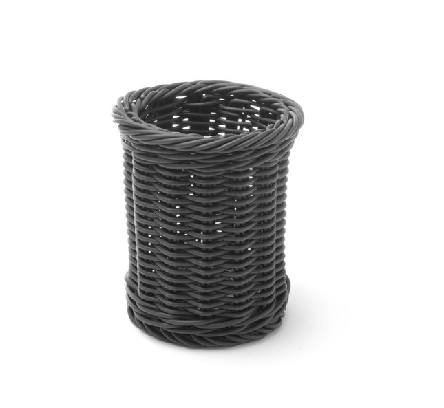 Round Cutlery Basket, Black | HENDI | Ø100x120mm