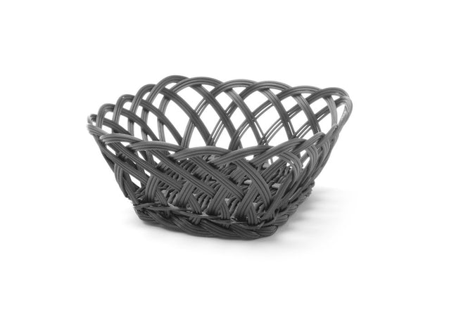 Square Woven Side Basket | HENDI | Black | 190x190x80mm