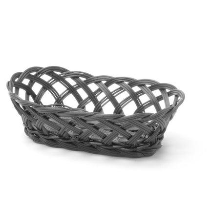 Oval Woven Side Basket | HENDI | Black | 225x130x55mm