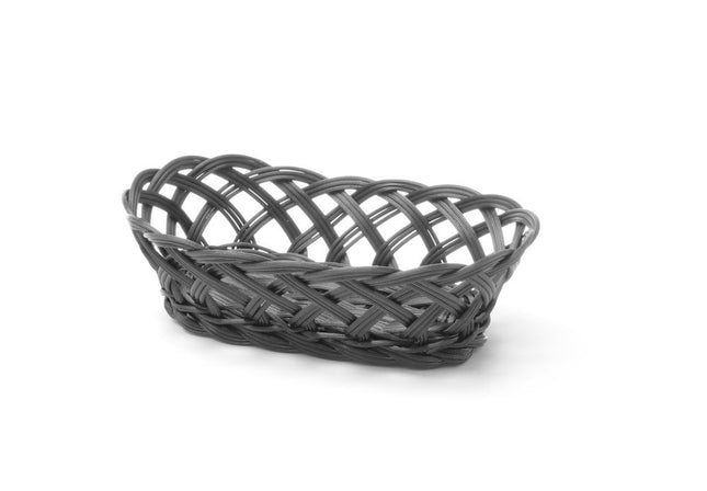 Oval Woven Side Basket | HENDI | Black | 225x130x55mm