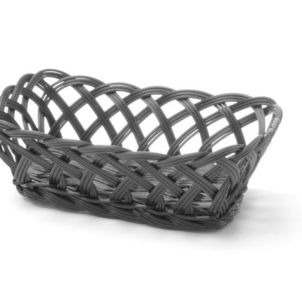 Rectangular Woven Side Basket | HENDI | Black | 225x150x65mm