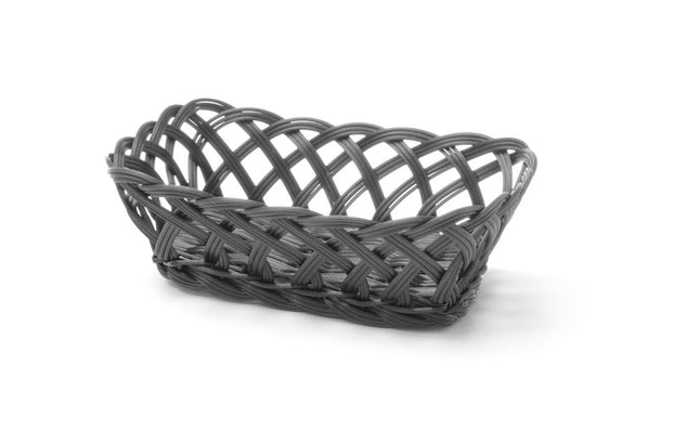 Rectangular Woven Side Basket | HENDI | Black | 225x150x65mm